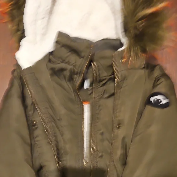 Appaman Girl's Olive Green Parka Jacket Size 10 Puffers